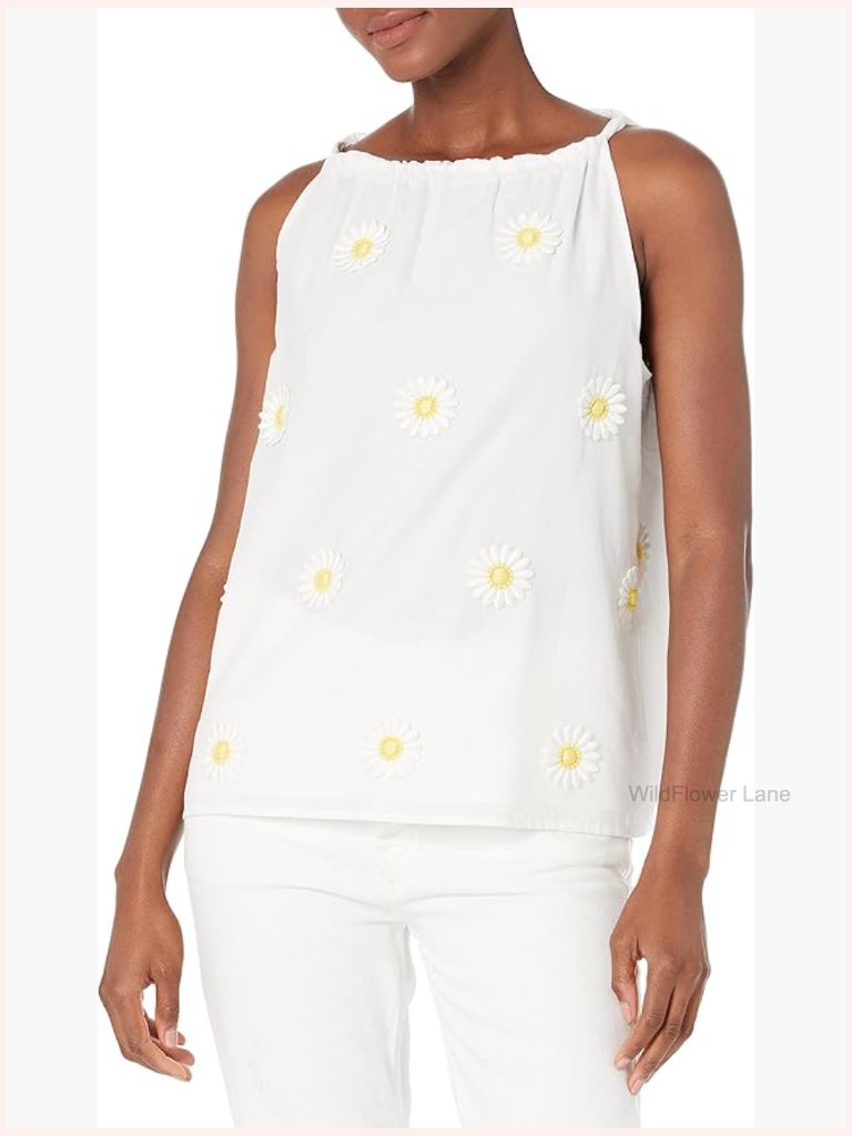 Halter Bow Tie Applique Blouse Top